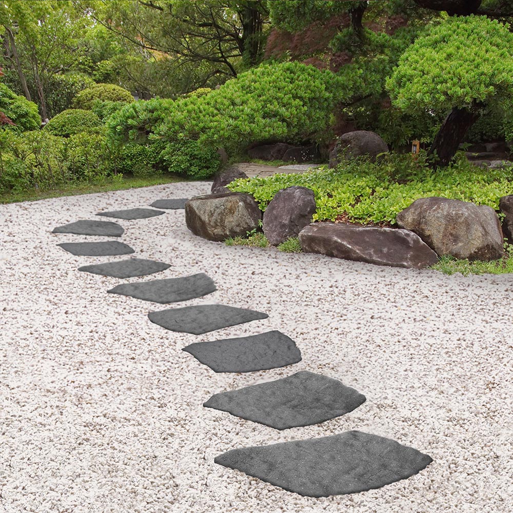 Reversible Eco-Friendly Grey Natural B Stepping Stones - Single Unit